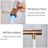 Senlesen LED Light Rose Golden Kitchen Tap Single Handle Pull Down Spring Kitchen Taps Dual Spout Hot Cold Water Mixer Tap