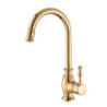 1PC Full Copper Sink Kitchen Tap European Style Golden Sink Hot and Cold Water Tap