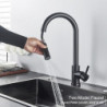 ping Black Kitchen Tap Two Function Single Handle Pull Out Mixer Hot and Cold Water Taps Deck Mounted