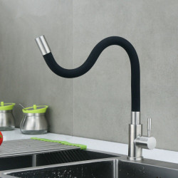 304 Stainless Steel Water Tap Universal Single Cold Tap Colorful Rotary Bending Kitchen Washing Basin Tap For Kitchen