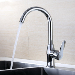 1PC Kitchen Tap Brass Alloy Chrome Hot And Cold Water Single Hole Single Handle Tap