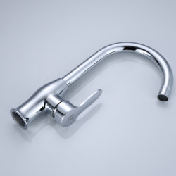 1PC Kitchen Tap Brass Alloy Chrome Hot And Cold Water Single Hole Single Handle Tap