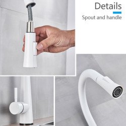 Rozin Touch Sense White Kitchen Tap White Pull Out Kitchen Mixer Taps Black Smart Sensor Stream Spray Mode Mixer Taps