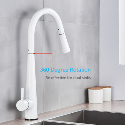 Rozin Touch Sense White Kitchen Tap White Pull Out Kitchen Mixer Taps Black Smart Sensor Stream Spray Mode Mixer Taps