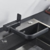 Black Square Kitchen Tap Free Rotation Fold Desgin Hot Cold Mixer Crane Tap Suit Window Kitchen Deck Mount Wash Sink Mixer