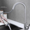 Hot Cold Mixer Crane Tap 360 Swivel Kitchen Taps Stainless Steel Washbasin Tap Single Handle Double Outlet Method for Kitchen