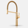 Luxury Kitchen Tap Gold Brass Tap for Kitchen Sink Rotatable Drop Down Spring Hot and Cold Water Mixers Tap Accessories