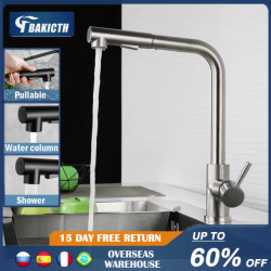 Black Pull Out Kitchen Sink Tap Two Model Stream Sprayer ping Nozzle Stainless Steel Hot Cold Wate Mixer Tap Deck