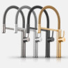 Luxury Kitchen Tap Gold Brass Tap for Kitchen Sink Rotatable Drop Down Spring Hot and Cold Water Mixers Tap Accessories