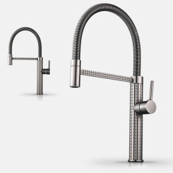 Luxury Kitchen Tap Gold Brass Tap for Kitchen Sink Rotatable Drop Down Spring Hot and Cold Water Mixers Tap Accessories