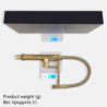 Luxury Kitchen Tap Gold Brass Tap for Kitchen Sink Rotatable Drop Down Spring Hot and Cold Water Mixers Tap Accessories