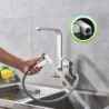 Pull Out Spray Head Single Hole Deck Mount Stainless Steel Nickle Kitchen Tap Para Hot and Cold Water Mixer Tap