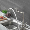 Black Stainless Steel Lead Free Kitchen Tap 360 Degree Rotate Kitchen Sink Folding Tap Cold Hot Water Mixer Tap Sink Crane