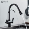 Touch Sensor Filter Kitchen Tap Gourmet Pull Out Pure Water Tap Dual Handle Three Modes Hot Cold Drinking Water Sink Mixer