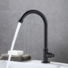 G1/2 Matte Black Basin Kitchen Taps Single Lever Only Cold Tap Deck Mounted Basin Sink Spray Spout Single Handle Tap