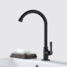 G1/2 Matte Black Basin Kitchen Taps Single Lever Only Cold Tap Deck Mounted Basin Sink Spray Spout Single Handle Tap