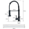 Brushed Nickel Kitchen Tap Single Hole Mixer Tap Pull Out Spout Kitchen Sink 2 Function Stream Sprayer Head Chrome Taps