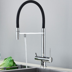 Kitchen Filter Tap Chrome Deck Mounted Kitchen Mixer Tap 360 Rotate Drinking Sink Tap Water Purification Tap Crane For Kitche