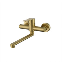 304 Stainless Steel Europe styles Gold into the wall double-hole extension mouth Hot and Cold Kitchen Tap