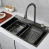 Big Waterfall Kitchen Tap Can Pull A Variety Of Water Outlet Methods Installed On the Sink Cold and Hot