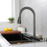 Big Waterfall Kitchen Tap Can Pull A Variety Of Water Outlet Methods Installed On the Sink Cold and Hot