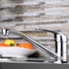 Modern Kitchen Sink Tap Mixer Cold and Hot Tap Single Hole Water Tap Rotate 360 Degrees Chrome Plated