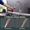 Touch Kitchen Taps with Pull Down Sprayer Brushed Nickel Hot Cold Pull Out Kitchen Mixer Tap Sensitive Sensor Kitchen Tap