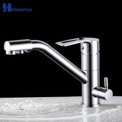Filter Water Kitchen Tap Swivel Drinking Tap Dual Spout Purifier Kitchen Taps Vessel Sink Mixer Tap hot and cold