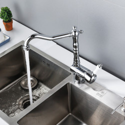 Brass Kitchen Tap Hot Cold Mixer Basin Tap 360 Swivel Sink Taps Black Chrome Basin Tap Crane Kmmoun