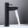 Bathroom Basin Tap Matte Black Modern 304 Stainless Steel Waterfall Tall Sink Lavatory Vessel Tap Single Lever Cold Water Tap