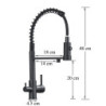 Matte Black Filtered Water Kitchen Tap With Spray Mode Cold And Hot Filter Mixer Sink Water Purification Crane Washbasin Tap