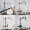 Chrome Black Tap for Water Filter Tap with Water Purifier Filter Kitchen Tap 3 in 1 Mixer Tap Rotating Spout Water Tap