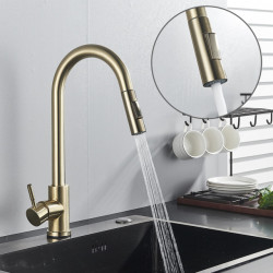 Smart Touch Kitchen Tap Sensor Sink Taps Pull Out 360 Rotation Hot Cold Water Mixer Tap Sensitive Touch Control Kitchen Crane