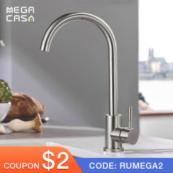 Kitchen Taps For Kitchen convenience cold and hot Brushed Nickel Kitchen Tap Deck Mounted Mixer Sink Tap Stainless Steel