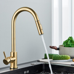 304 Stainless Steel Kitchen Sink Tap Gold Black Brushed Sink Vegetable Basin Pull-out Tap Kitchen Accessories
