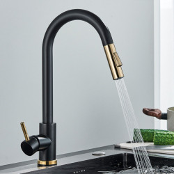 304 Stainless Steel Kitchen Sink Tap Gold Black Brushed Sink Vegetable Basin Pull-out Tap Kitchen Accessories