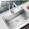 Stainless Steel Kitchen Sink Slot Dish Basin Kitchen sink Drain Basket And Drain Pip Rectangular