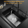 Stainless Steel Kitchen Sink Slot Dish Basin Kitchen sink Drain Basket And Drain Pip Rectangular