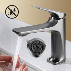 New Modern Bathroom Sink Tap Single Handle Deck Mounted Wash Basin Water Tap Brass Core Hot And Cold Mixer Tap