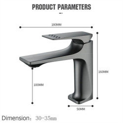 New Modern Bathroom Sink Tap Single Handle Deck Mounted Wash Basin Water Tap Brass Core Hot And Cold Mixer Tap