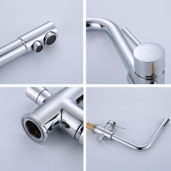 Dual Sprayer Purifier Tap Kitchen Filtered Tap Brass Drinking Filtered Water Kitchen Tap for Water Filtration System