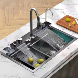 Kitchen accessories Gourmet Tap kitchen Integrated Waterfall Kitchen Sink Honeycomb Technology Gourmet Tap kitchen sink