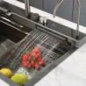 NEW Kitchen Sink Waterfall Tap for Kitchens Technology Integrated Large Single Slot Digital Display 304 Stainless Steel