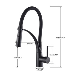 Kitchen Tap Swivel Pull Down Black Hose Kitchen Sink Tap Sink Tap Mounted Deck Bathroom Hot And Cold Water Mixer Crane