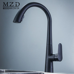Removable Tapware sink Flexible Kitchen Tap with pull down sprayer mixer korea type gourmet spray stainless steel single hand