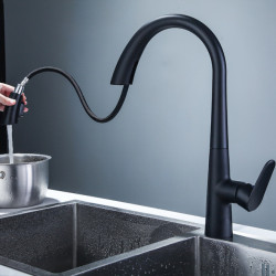 Removable Tapware sink Flexible Kitchen Tap with pull down sprayer mixer korea type gourmet spray stainless steel single hand