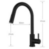 Black Gourmet Tap kitchen pull out Kitchen sink Tap kitchen Tap two water outlet modes kitchen tap kitchen mixer