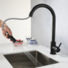 Black Gourmet Tap kitchen pull out Kitchen sink Tap kitchen Tap two water outlet modes kitchen tap kitchen mixer