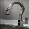 Gourmet Kitchen Tap Kitchen Sink Tap All Copper Hot and Cold Water Rotating Pull Out Digital Display Kitchen Black Tap