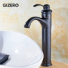 Brass Tap Basin Mixer Antique Bathroom Hot And Cold Water Tap Single Handle Deck Mounted Vessel Sink Mixer Taps